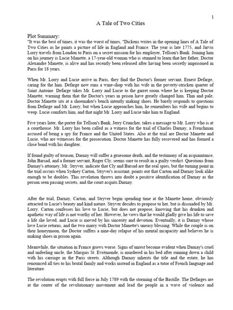 a tale of two cities plot summary|A Tale of Two Cities: Full Book Analysis .